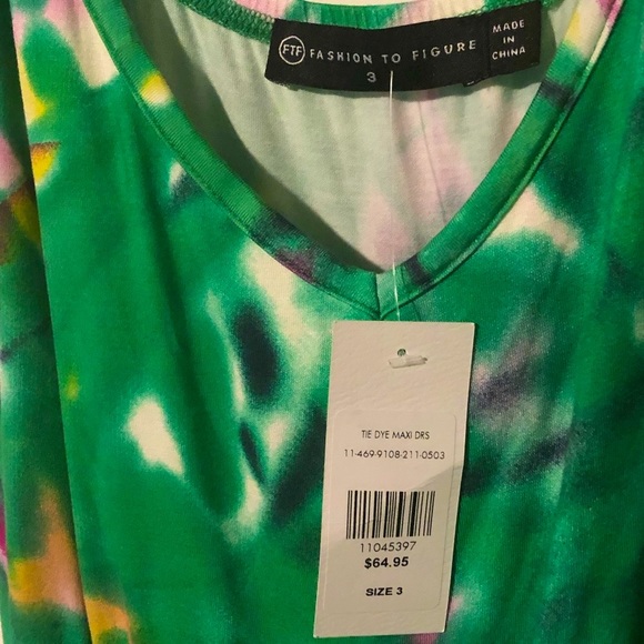 Kaylee Green Tie Dye Maxi Dress - Picture 4 of 7